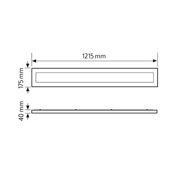 ESYLUX LED-Pendelleuchte 1LED 3000K Konv LENJA PDL 1200 DDP OP 6800 830 IP40 6800