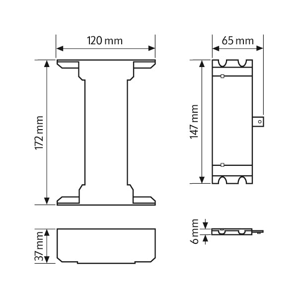 ESYLUX Kupplung/Verbinder ger si Alu LENJA PDL CONNECTION SET L120mm B172mm