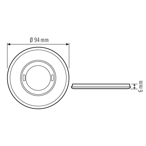 ESYLUX Abdeckung ws Zubehör Zubehör FLAT COVER ROUND WH