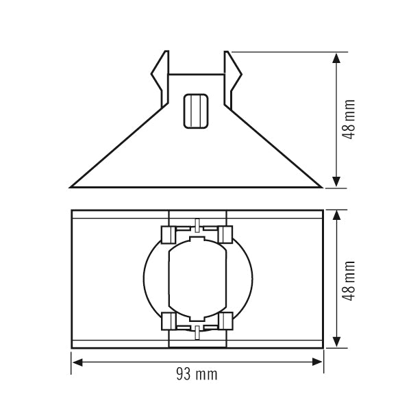 ESYLUX Montagewinkel sw mt Zubehör COMPACT MINI HOLDER WEC BK