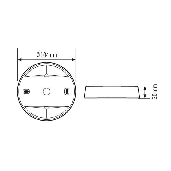 ESYLUX Aufputzgehäuse ws Zubehör Zubehör COMPACT MOUNTING BOX IP20 SM WH