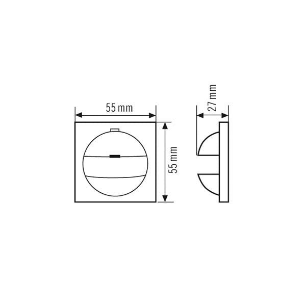 ESYLUX Abdeckung ws Zubehör Zubehör COVER GIR S55 IP20 WH