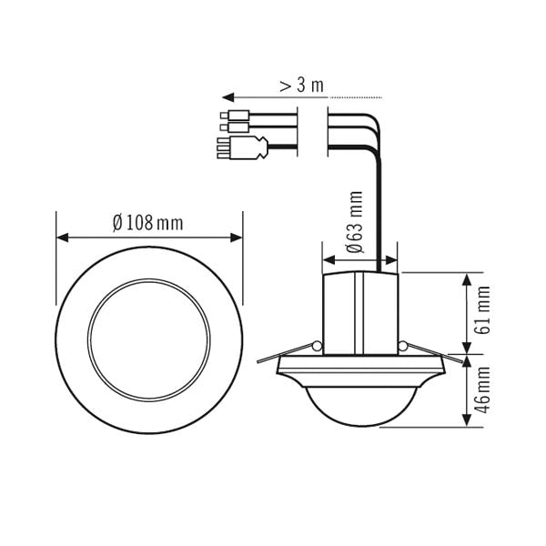 ESYLUX Präsenzmelder-Bus DALI UP ws 3m PD-C 360i/24 DUO DALI WIELAND GST18 v76-