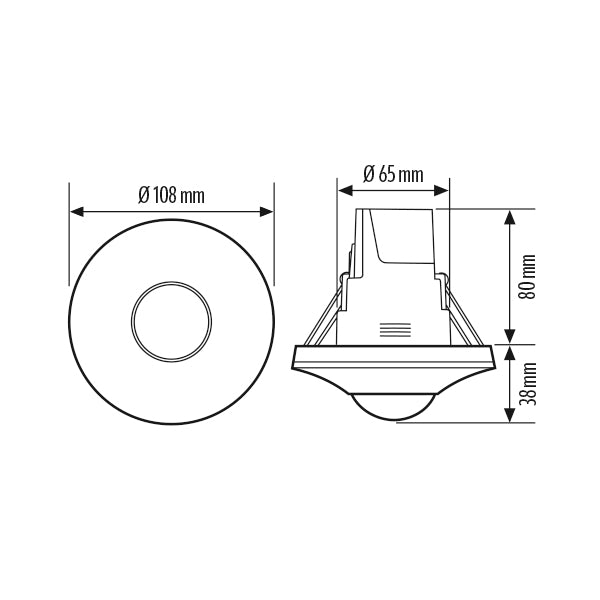 ESYLUX Präsenzmelder-Bus DALI UP sw 3m PD-C 360bt/8 APC30 HCL PS plus DALI v53-