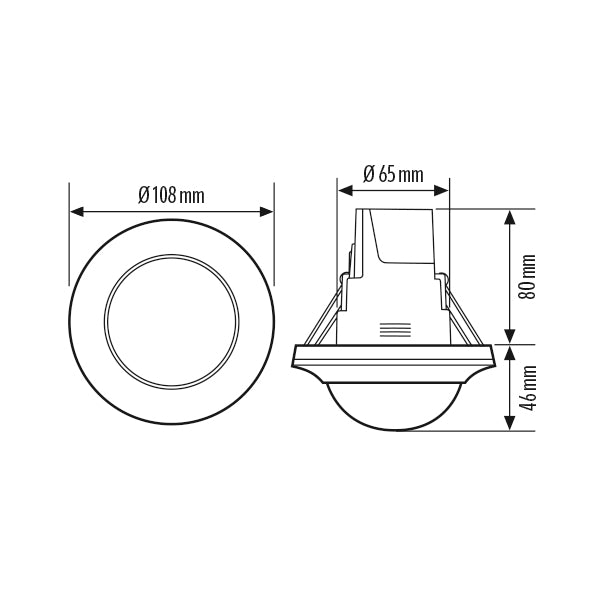ESYLUX Präsenzmelder-Bus DALI UP sw 3m PD-C 360bt/24 APC30 HCL PS plus DAL v76-