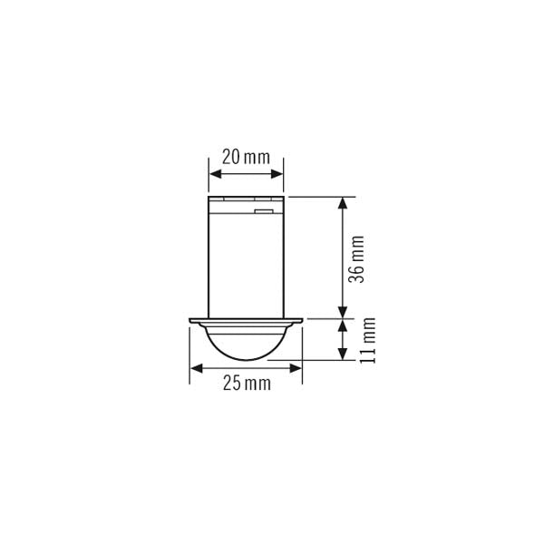 ESYLUX Bewegungsmelder 180-360° UP BWM MD-C 360i/6 mini 0.6m IP65 fernb 690W