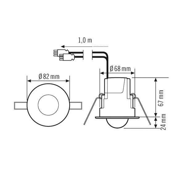 ESYLUX Bewegungsmelder 360° UP opal BWM Compact express MD-CE 360i/8 WIELAND GST