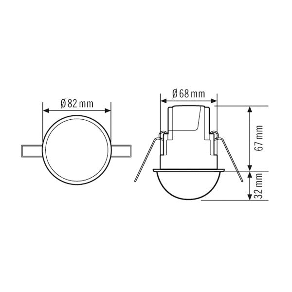 ESYLUX Bewegungsmelder 360° UP opal BWM Compact express MD-CE 360i/24 IP40