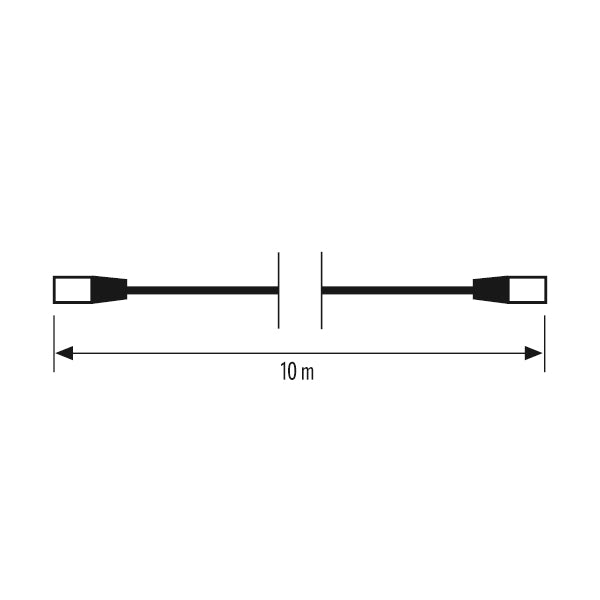 ESYLUX Patchkabel 10m rt RJ45 1:1 Zubehör CABLE RJ45 10m RD