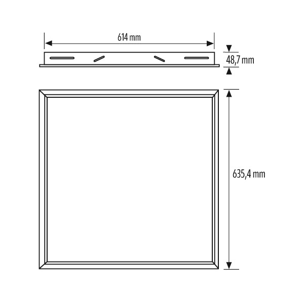 ESYLUX Einbaurahmen ws ST L635,4mm Zubehör MOUNTING FRAME 600 FM WH B635,4m