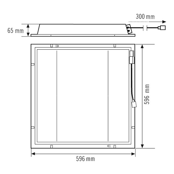 ESYLUX LED-Panel 596x596mm 132W 4000K ws QUADRO-SET CELINE-2 600 DDP OP 840 16800