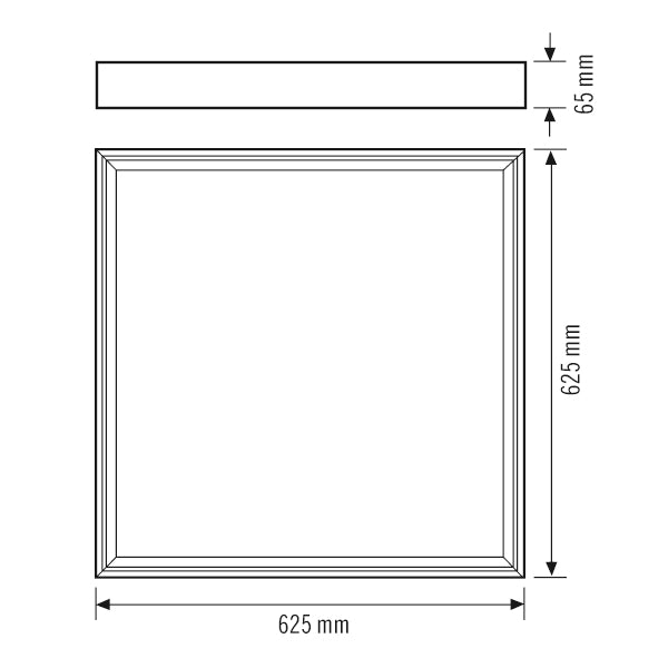 ESYLUX Aufbaurahmen ws Alu L625mm B625mm JUNA MOUNTING FRAME 625 SM WH H31mm