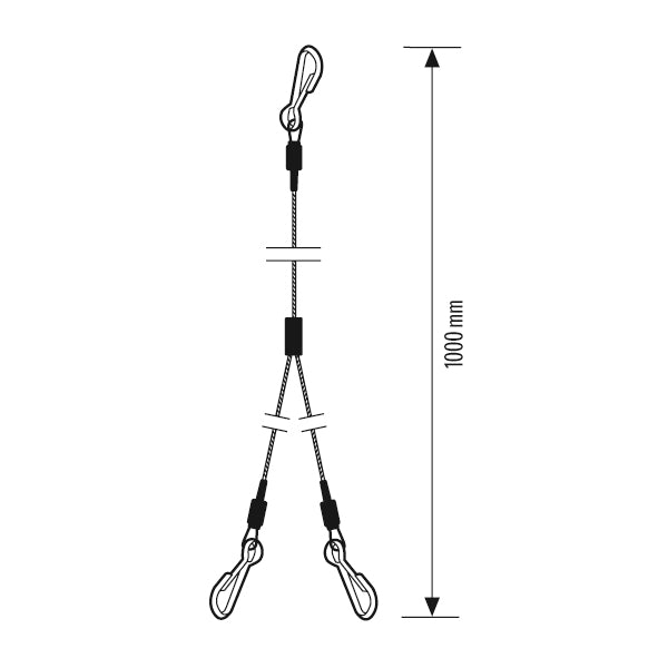 ESYLUX Seilabhängung si ST L1000mm DROP PROTECTION