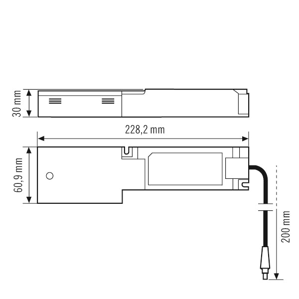 ESYLUX LED-Steuerung 29W 750mA 24-50V JUNA DRIVER DALI-2 DALI IP20 Kstgeh dyn