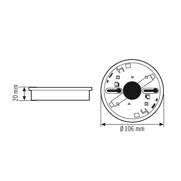 ESYLUX Gehäuse AP 1f Kst ws glz IP20 Zubehör PROTECTOR K MOUNTING BOX 20 SM W