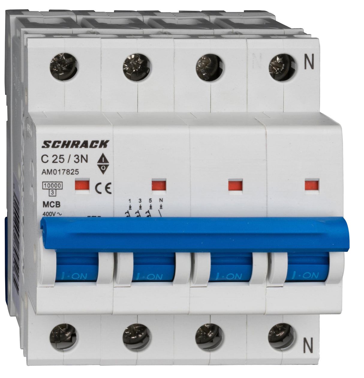 Leitungsschutzschalter AMPARO 10kA, C 25A, 3+N