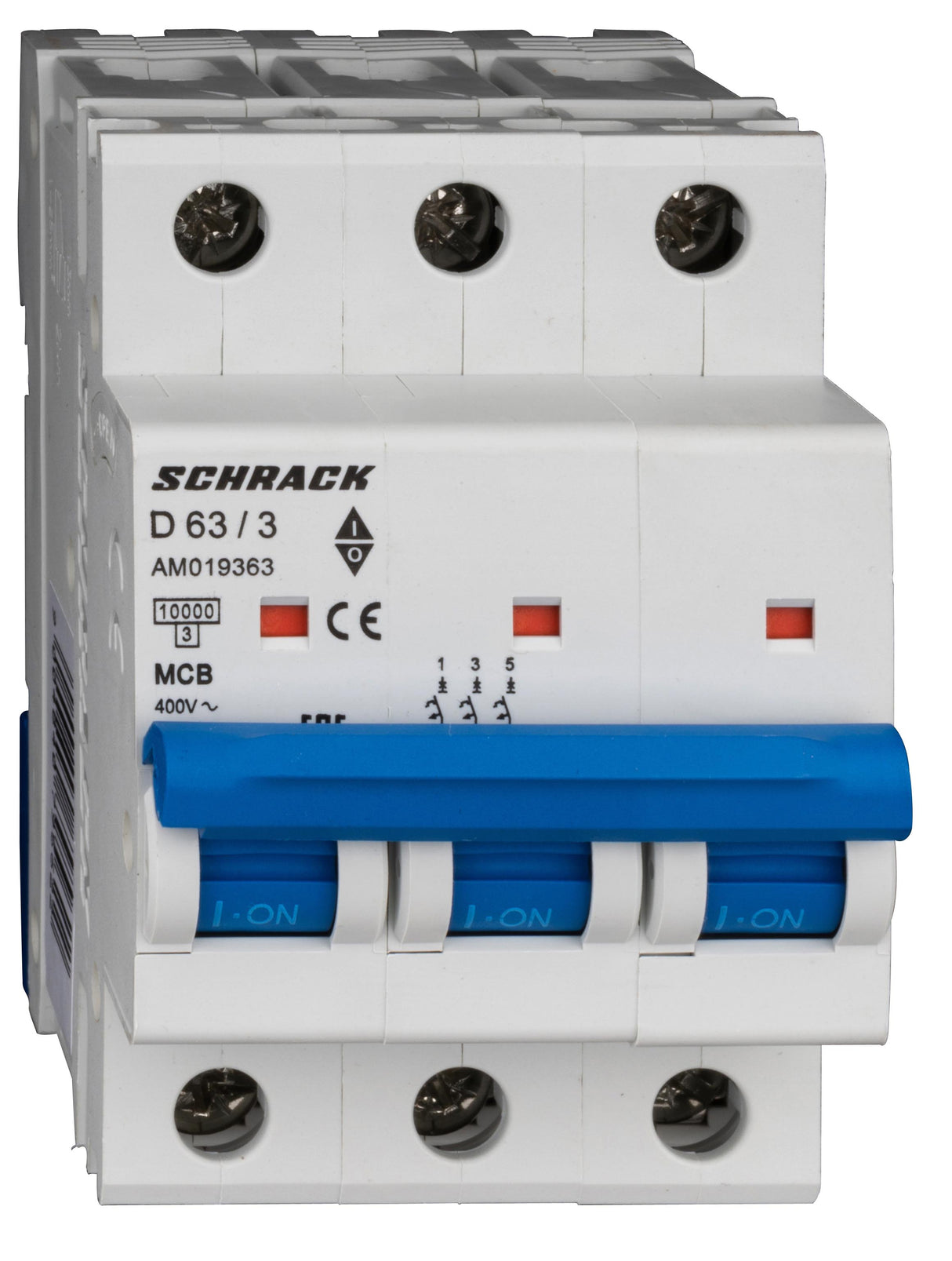 Leitungsschutzschalter AMPARO 10kA, D 63A, 3-polig