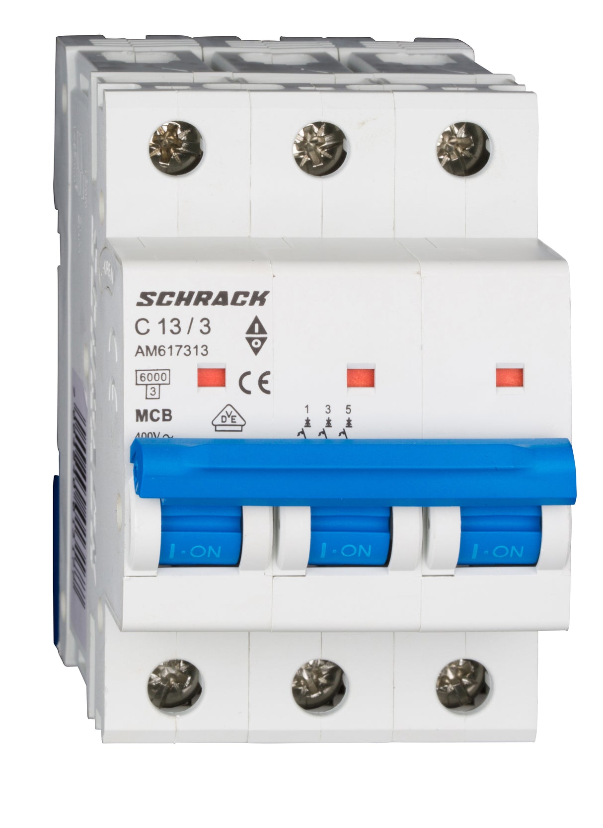 Leitungsschutzschalter AMPARO 6kA, C 13A, 3-polig