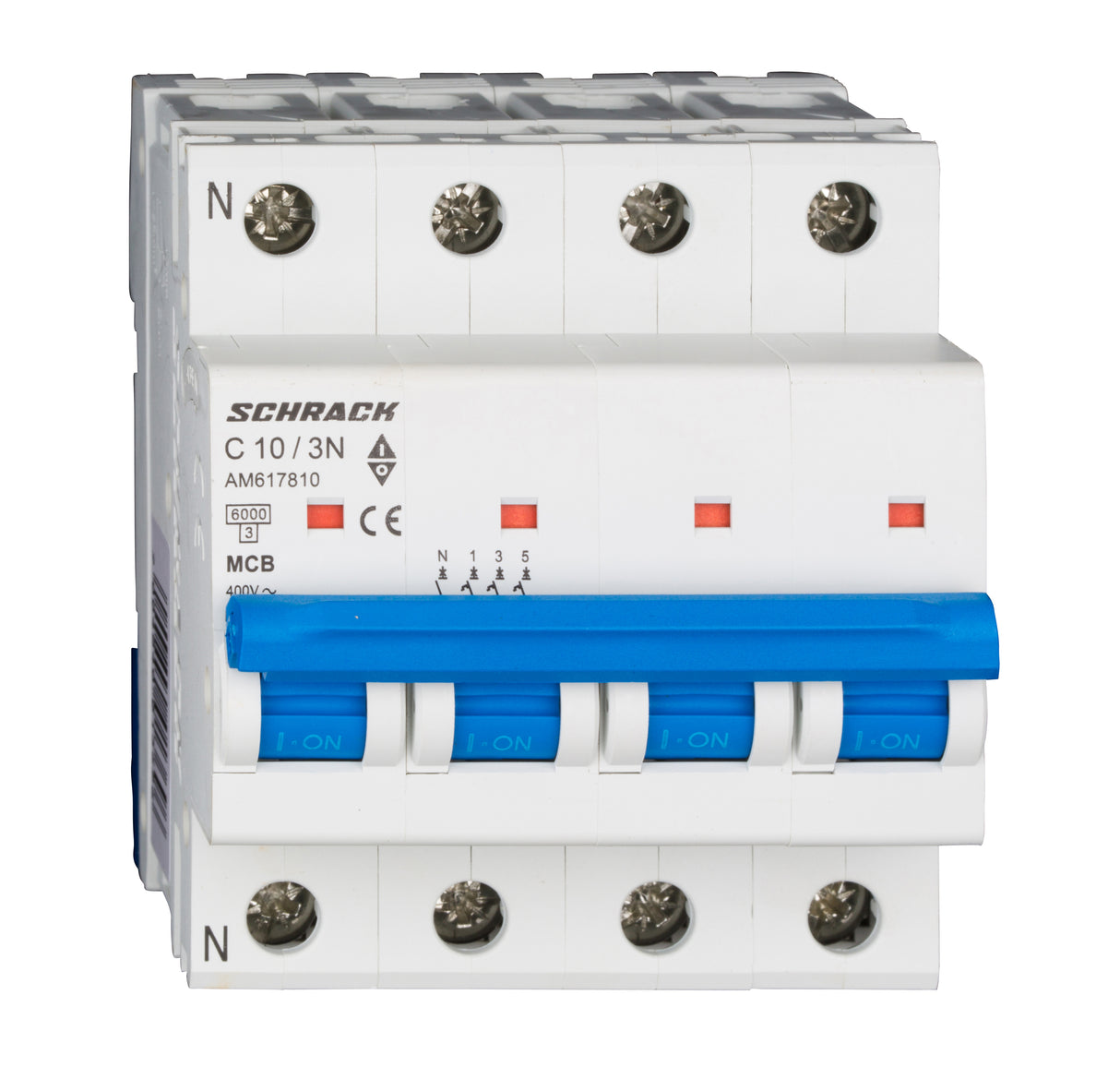 Leitungsschutzschalter AMPARO 6kA, C 10A, 3+N