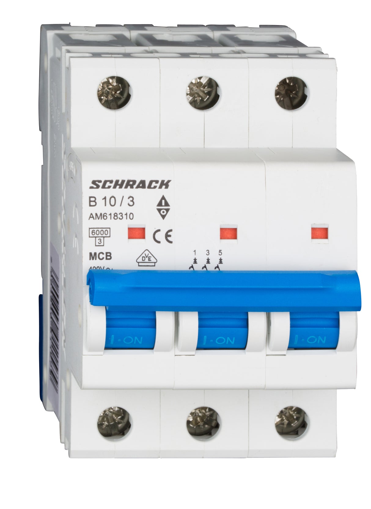 Leitungsschutzschalter AMPARO 6kA, B 10A, 3-polig