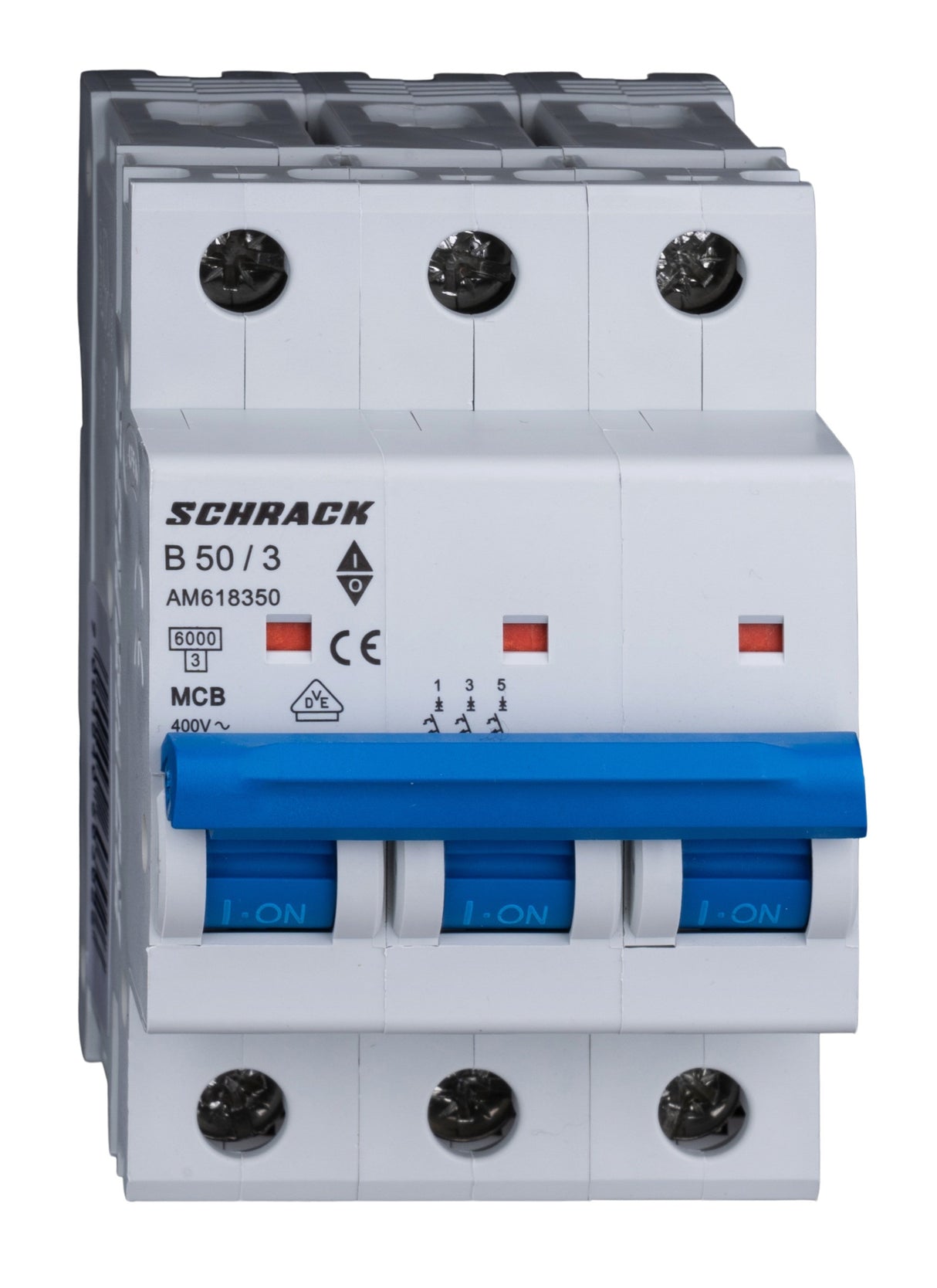 Leitungsschutzschalter AMPARO 6kA, B 50A, 3-polig