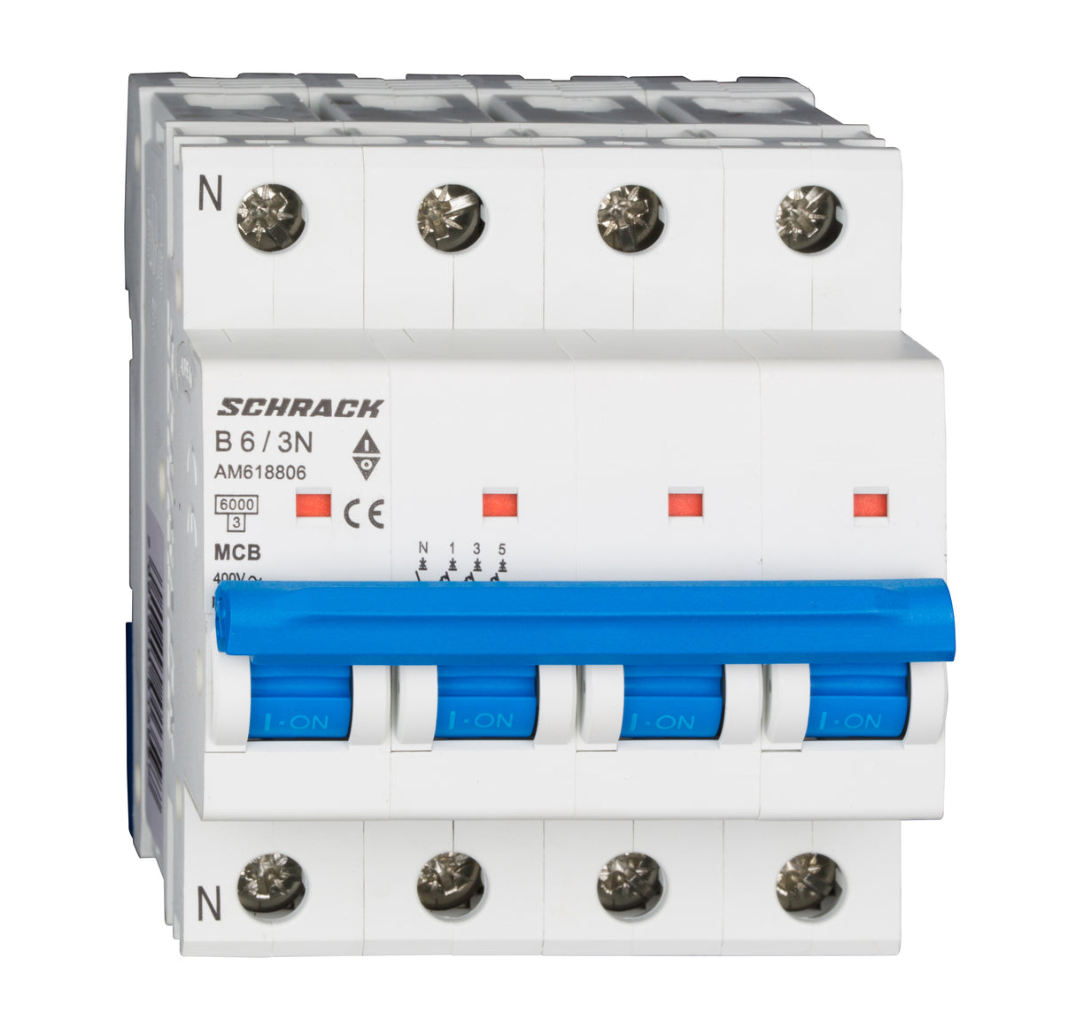 Leitungsschutzschalter AMPARO 6kA, B 6A, 3+N