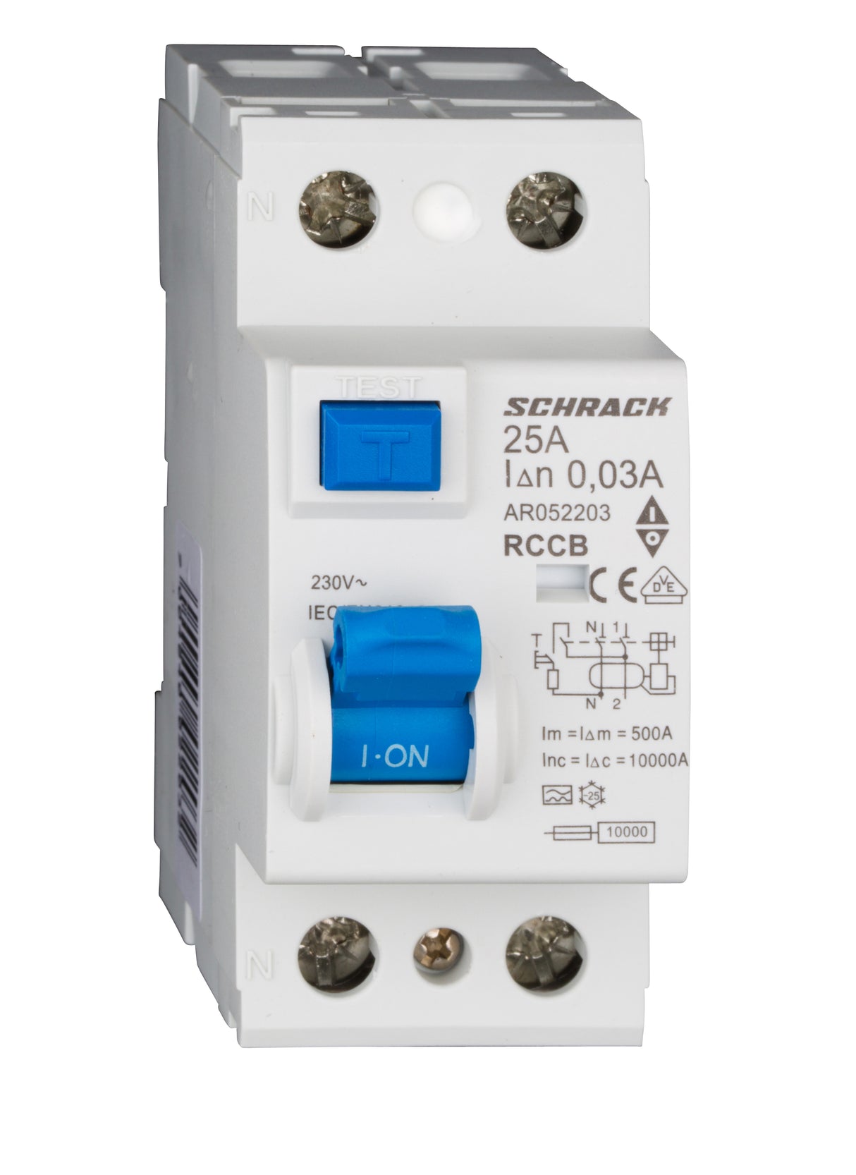 FI-Schutzschalter AMPARO 10kA, 25A, 2-polig, 30mA, Typ A