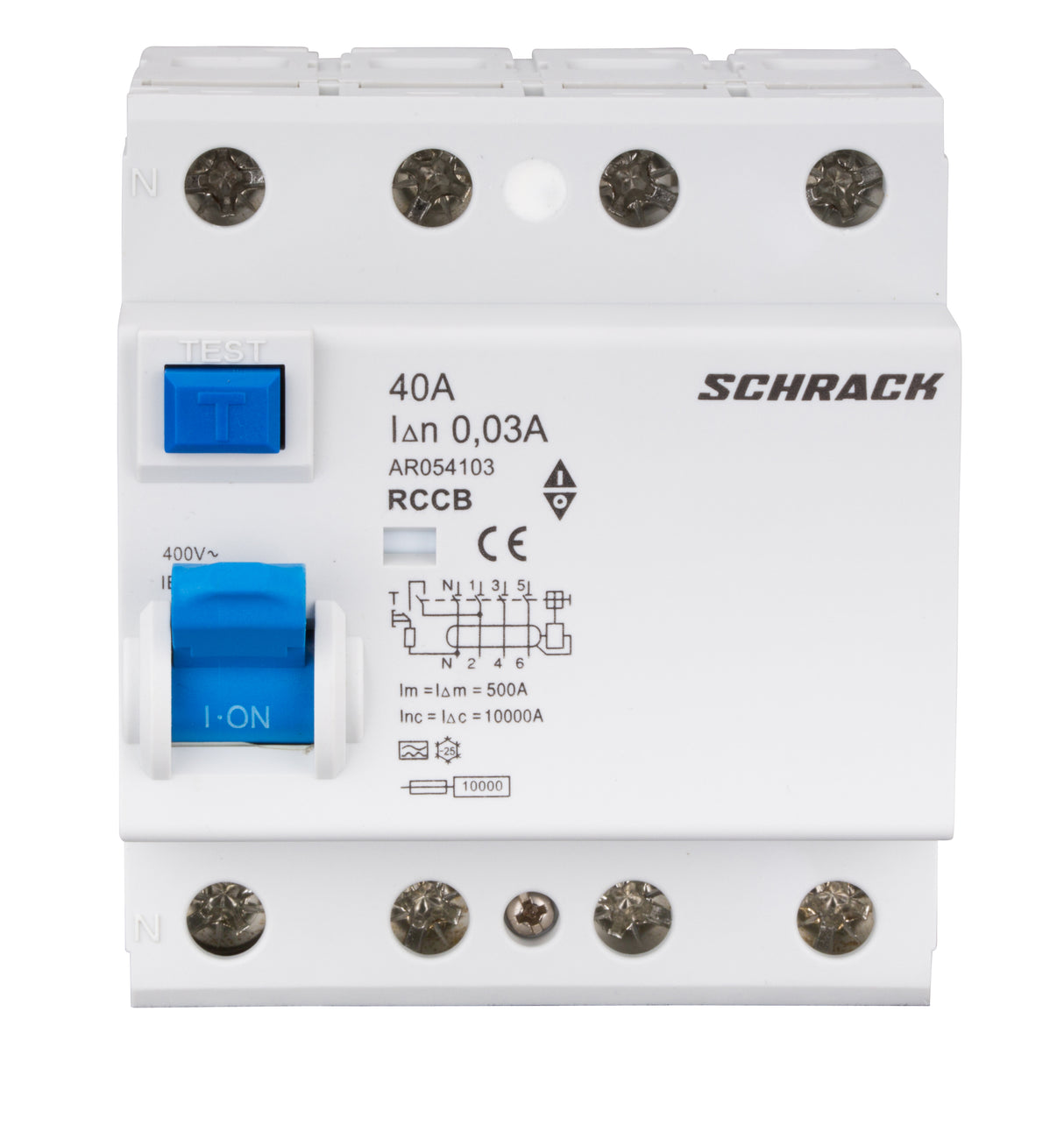 FI-Schutzschalter AMPARO 10kA, 40A, 4-polig, 30mA, Typ A