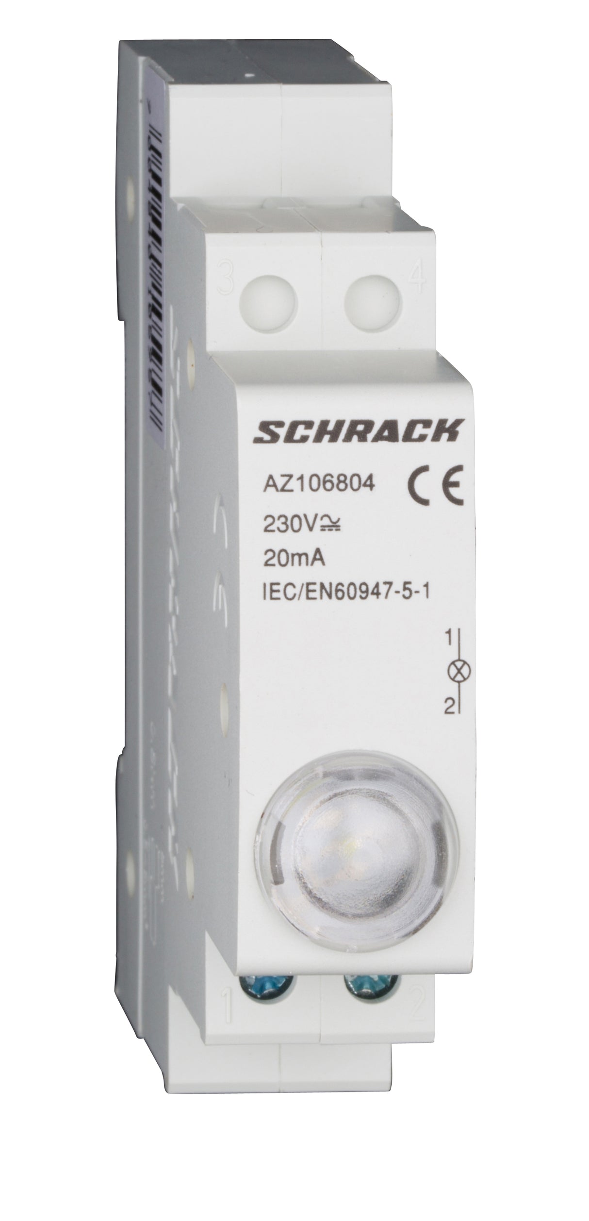 Reiheneinbau-Einzel-LED AMPARO, weiß, 230VAC