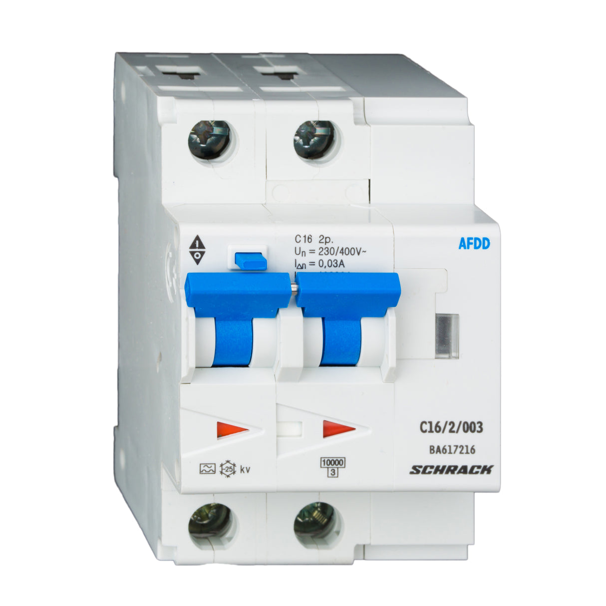 AFDD, Serie Lisa, C 16A, 2-polig, 30 mA, Typ A, 10 kA