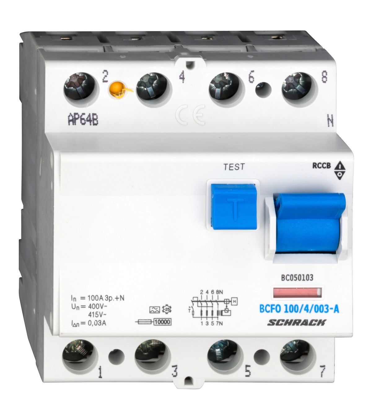 FI-Schalter, 100A, 4-polig, 30mA, Typ A (Puls)
