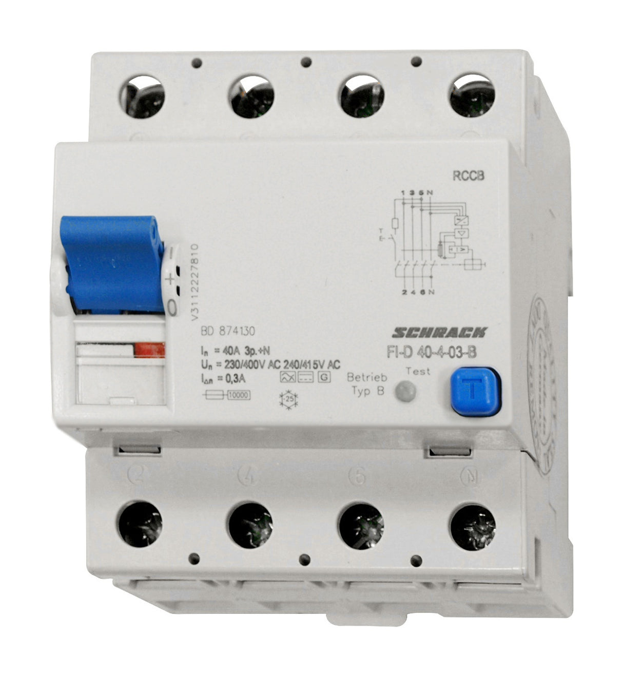 Allstromsensitiver FI-Schalter 40A,4-polig,300mA,Typ B (fq)
