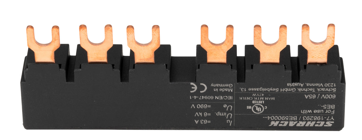 Verschienung für 2xBE5 45mm Gabel UL zertifiziert