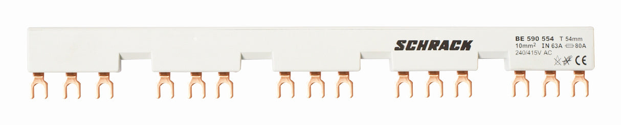 Verschienung für 5xBE5+Hilfskontakt 54mm Gabel 63A