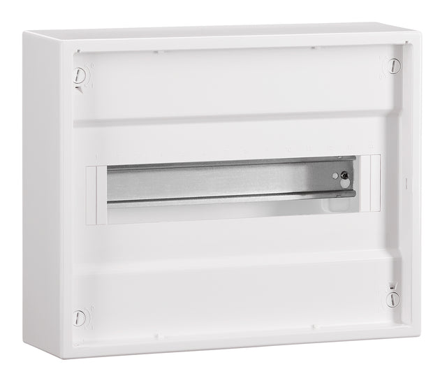 Foto: Aufputz Verteiler 1-reihig, 12TE, signalweiß, ohne Türe