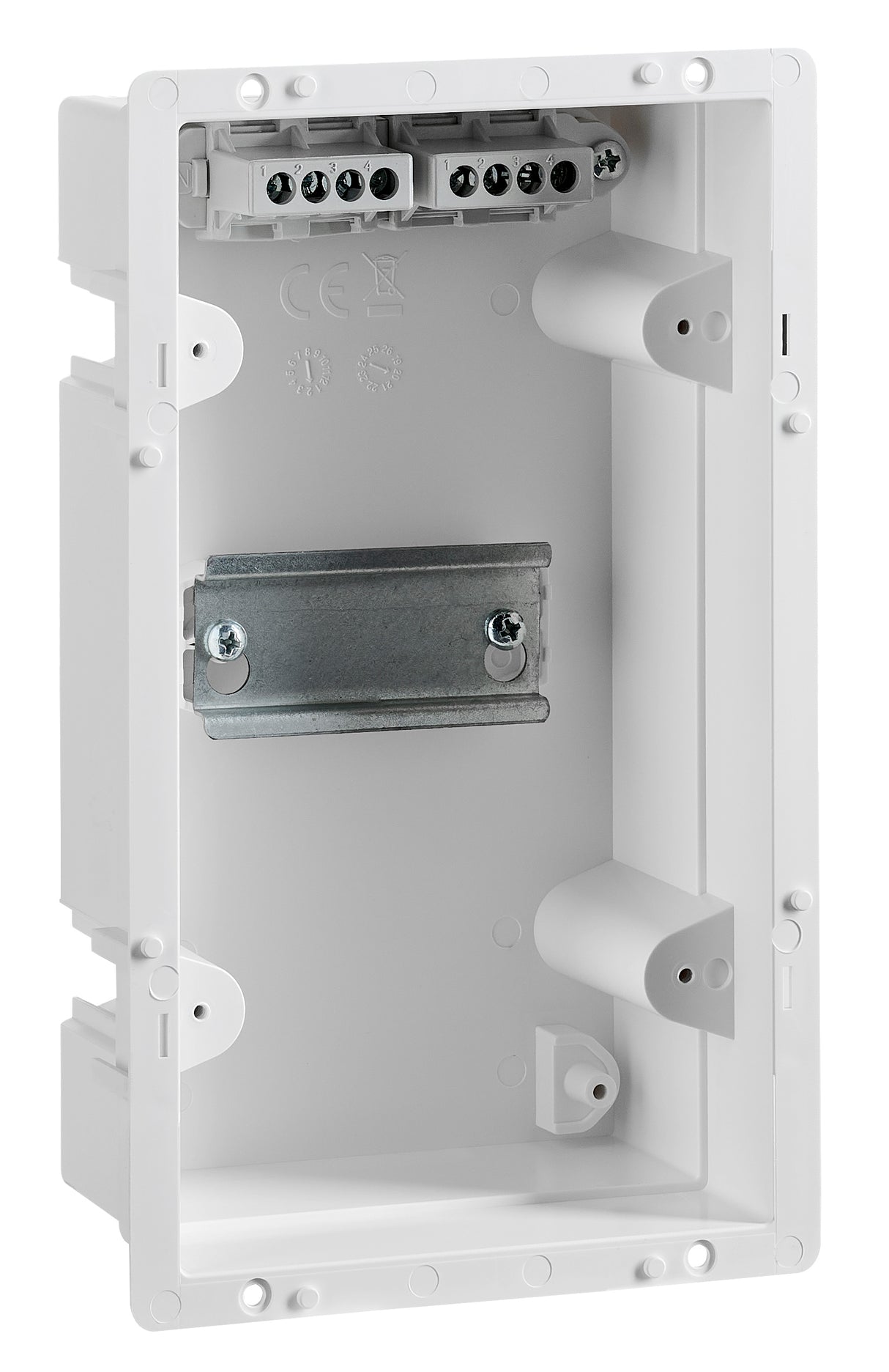 UP-Wohnungsverteiler 1-reihig, 4TE, IP40, transparente Tür