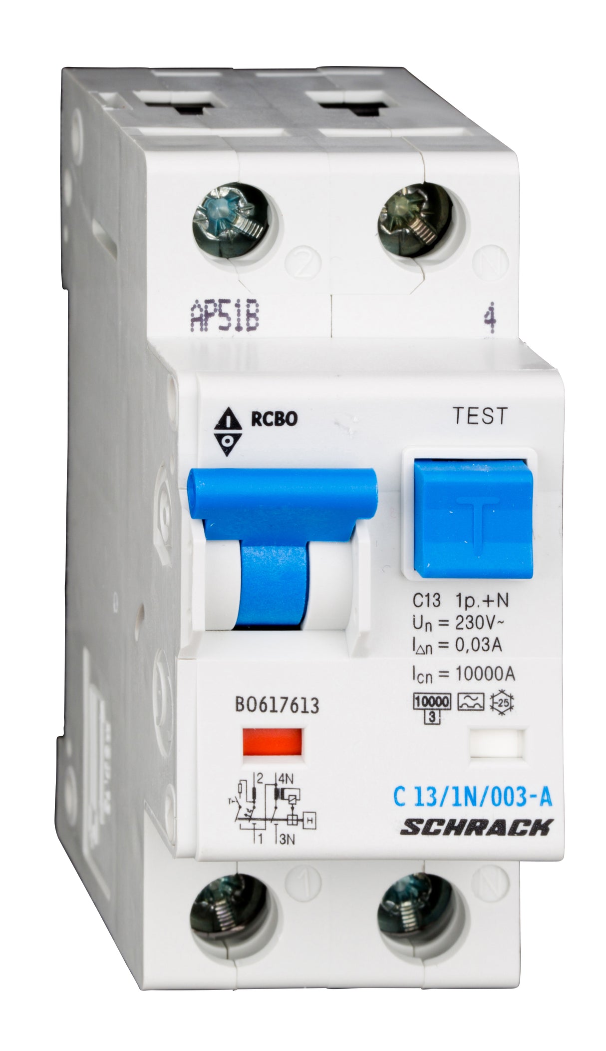 FI/LS-Schalter, Kennlinie C, 13A, 30mA, 1+N, Typ A