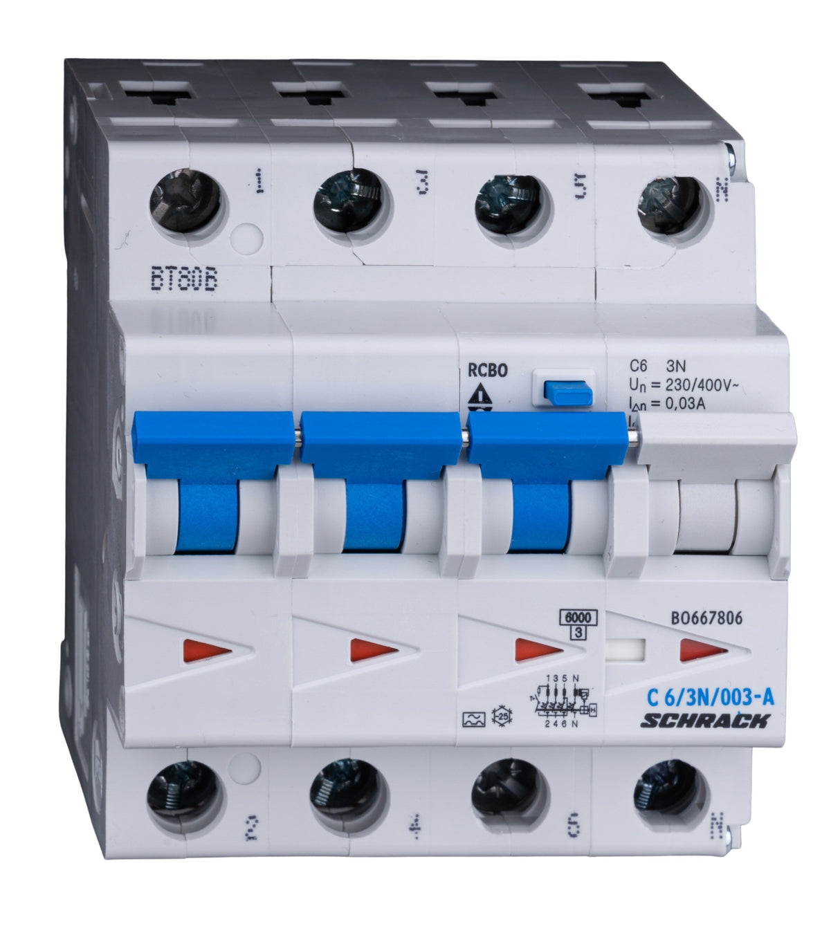 FI/LS-Schalter, Kennlinie C, 6A, 30mA, 3+N, Typ A