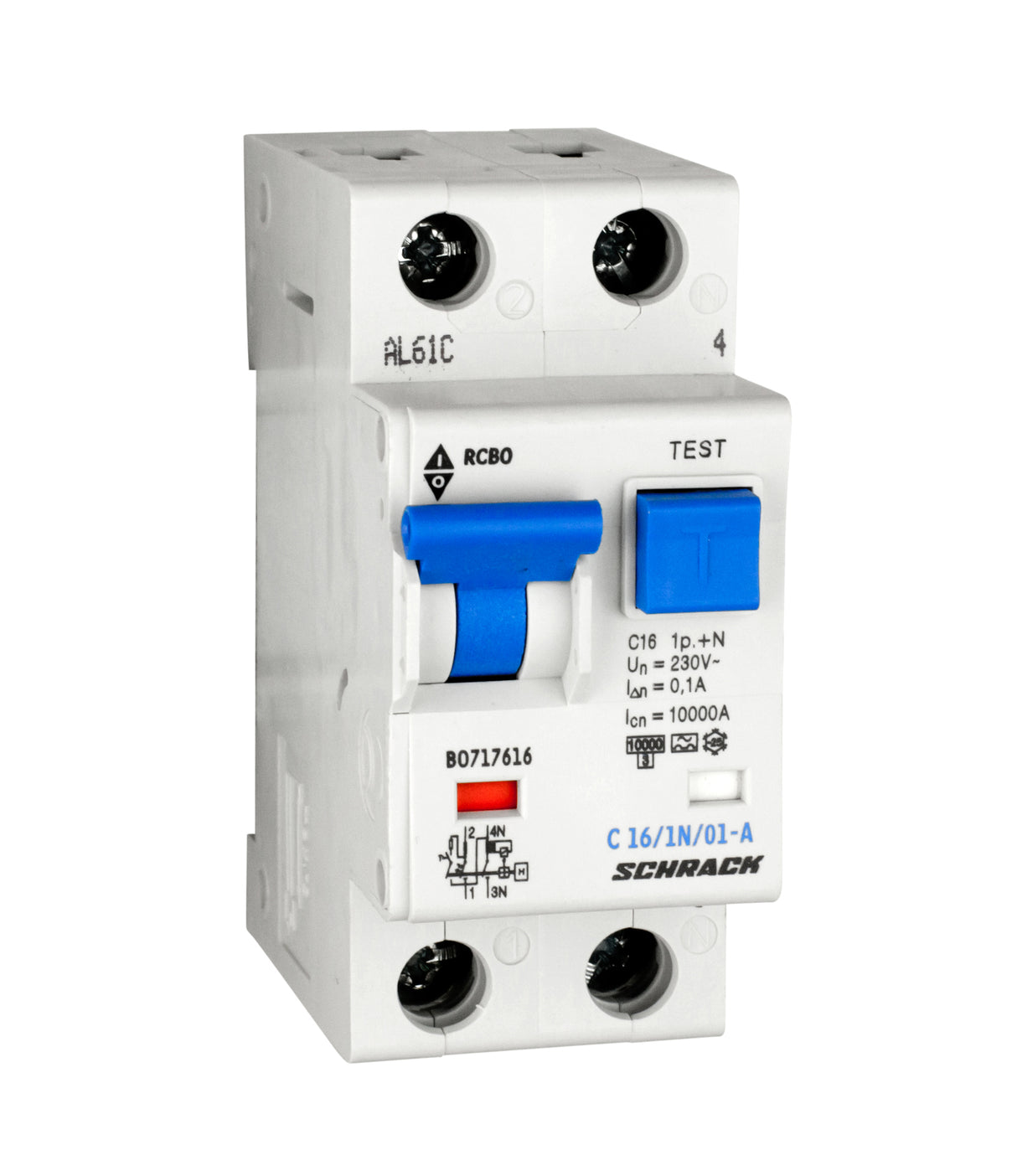 FI/LS-Schalter, Kennlinie C, 16A, 100mA, 1+N, Typ A