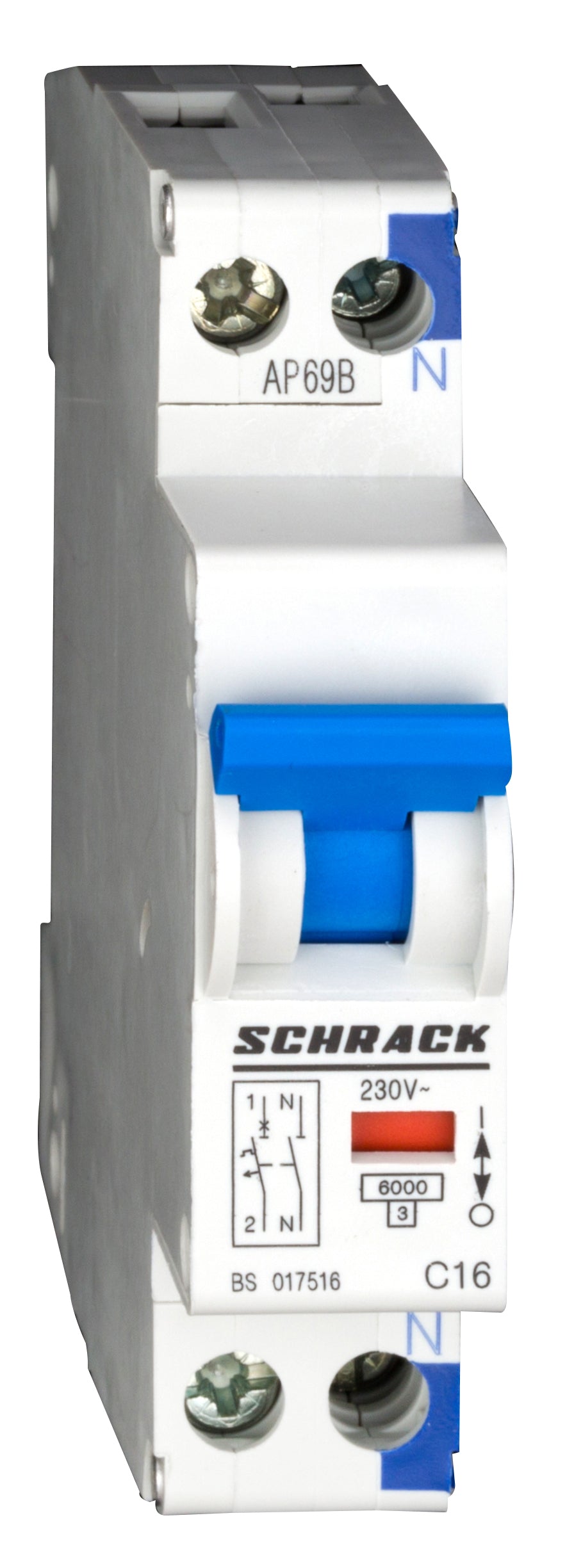 Sicherungsautomat, Kennlinie C, 16A, 1+N, 1TE