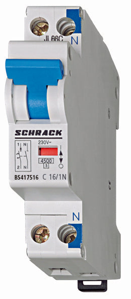 Sicherungsautomat, Kennlinie C, 16A, 1+N, 4,5kA, 1TE