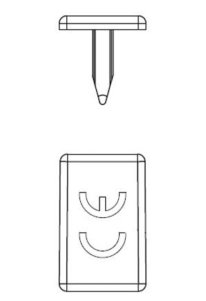Foto: Endplatte für 2-polige Verschienungen, 16mm²