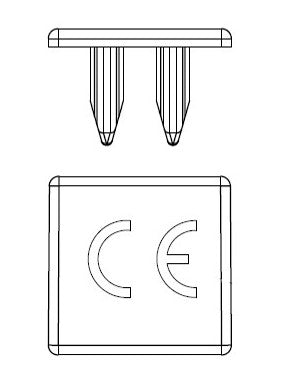 Endplatte für 3-polige Verschienungen, 10mm²