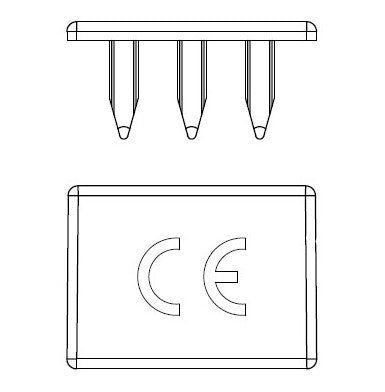 Foto: Endplatte für 4-polige Verschienungen, 16mm²