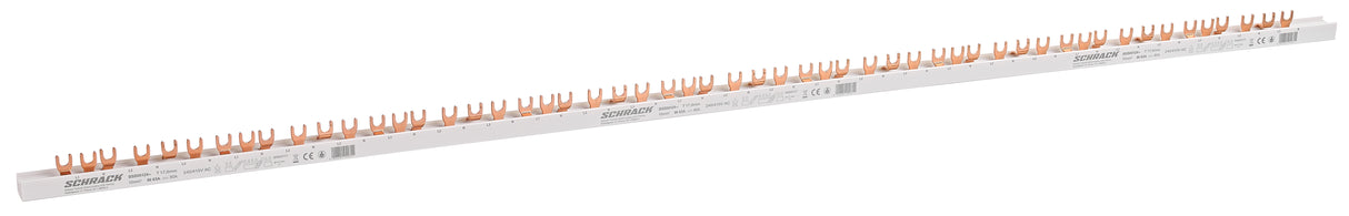 Gabelverschienung 4-polig, L1/N/L2/N/L3/N, 10mm², 1m