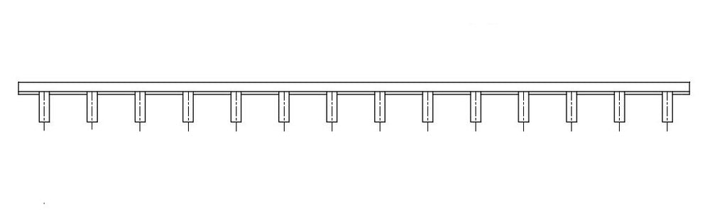 Foto: Stiftverschienung 1-polig, 16mm², 1m