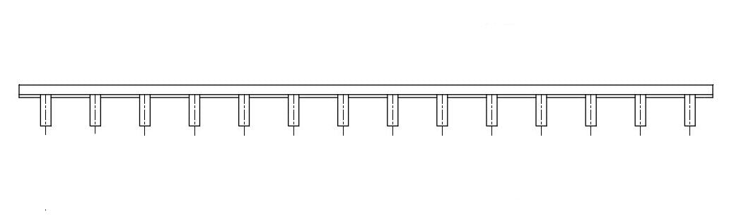 Stiftverschienung 1-polig, 16mm², 1m