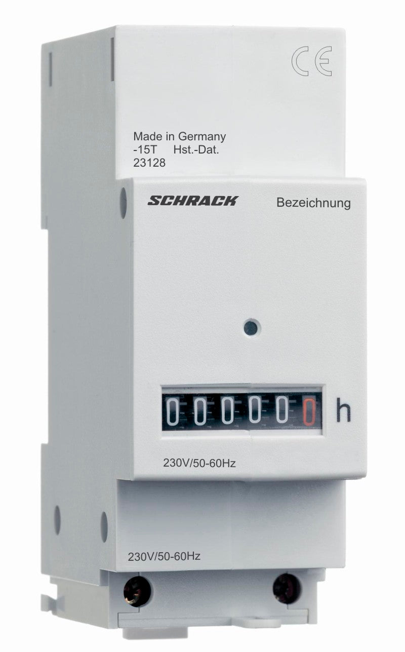 Betriebsstundenzähler 24VAC mit Klemmenabdeckung