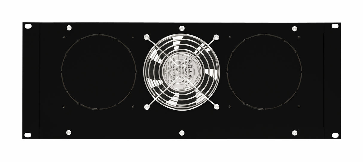 Dachlüfter mit 1 Ventilator u. Thermostat, 19", 4HE, RAL9005