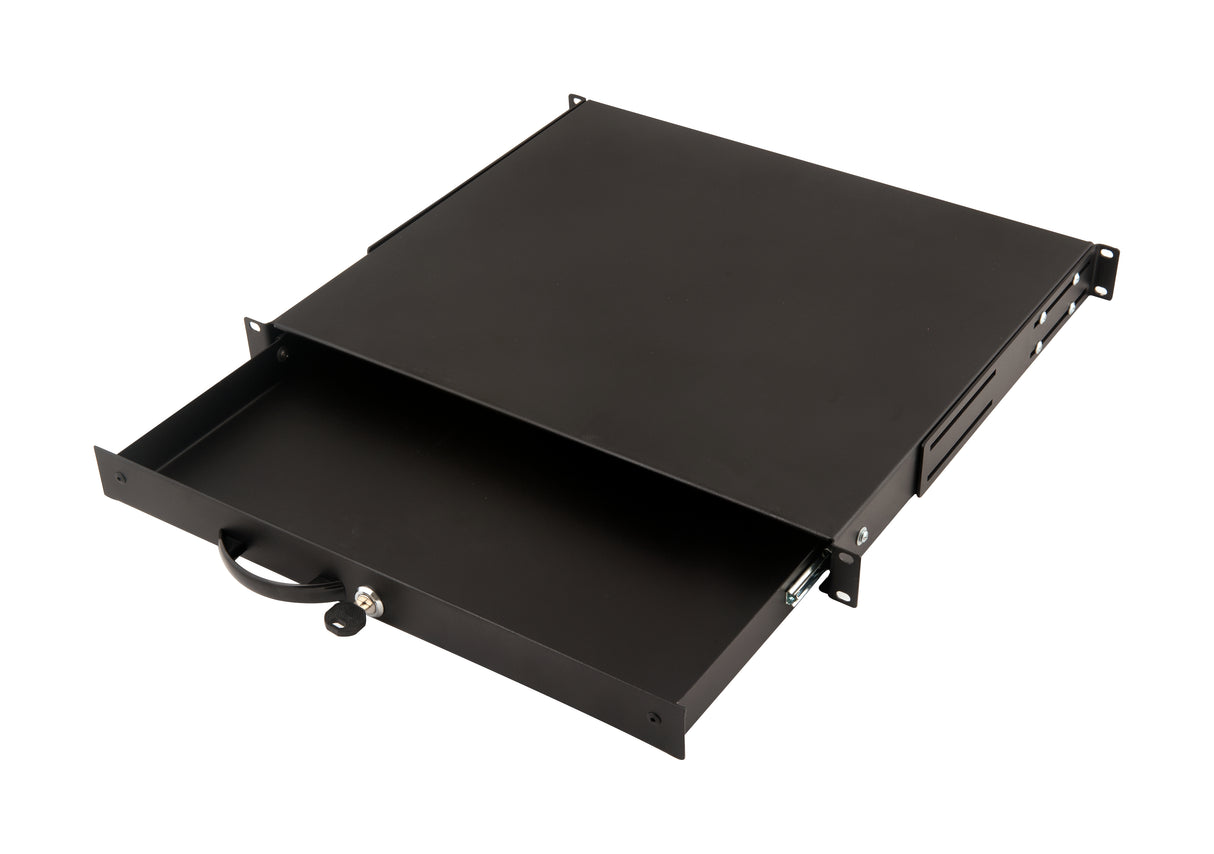 19" Dokumentenlade versperrbar, 25kg Last, T=400mm, 1HE